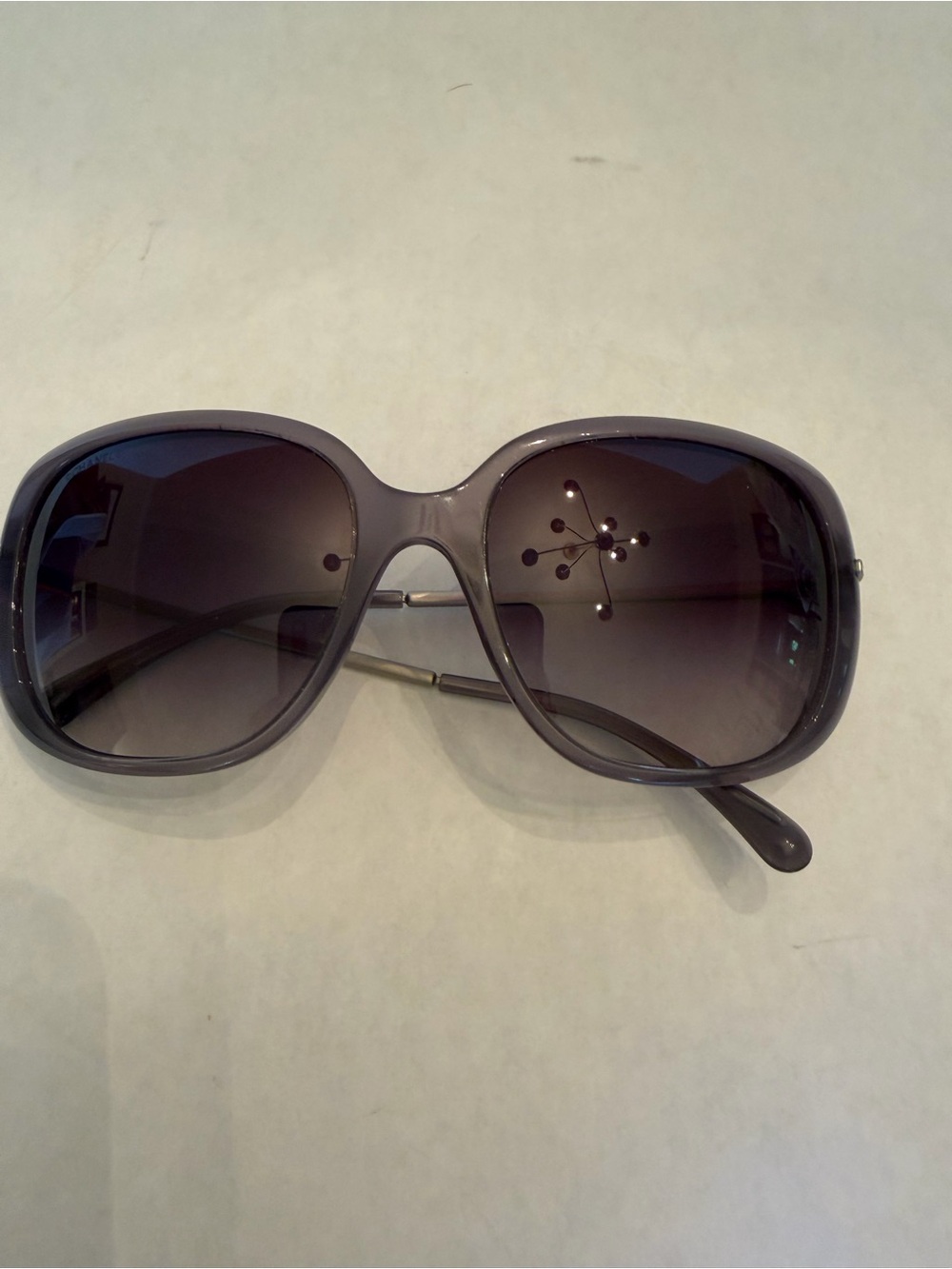 Chanel Women’s Oversized Gray Gradient Lens Sunglasses - Sleek Neutral Style